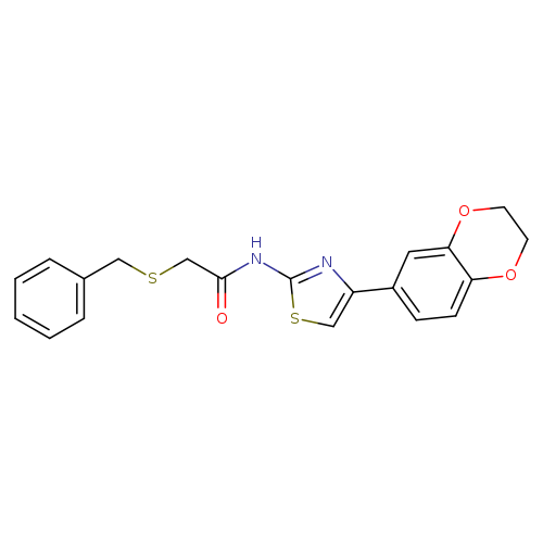 2-(benzylsulfanyl)-N-[4-(2,3-dihydro-1,4-benzodioxin-6-yl)-1,3-thiazol-2-yl]acetamide