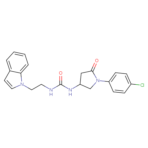 3-[1-(4-chlorophenyl)-5-oxopyrrolidin-3-yl]-1-[2-(1H-indol-1-yl)ethyl]urea
