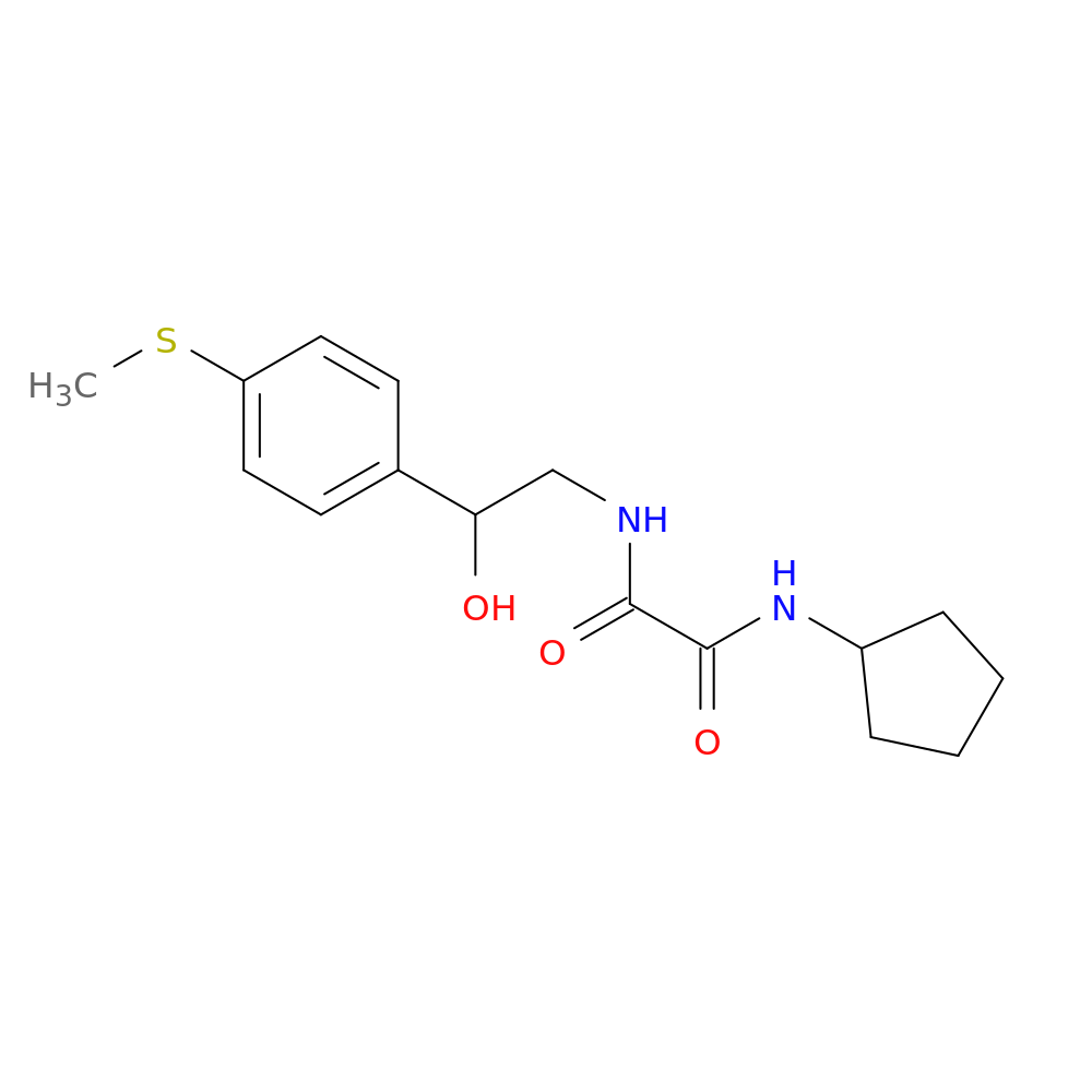 N-cyclopentyl-N'-{2-hydroxy-2-[4-(methylsulfanyl)phenyl]ethyl}ethanediamide