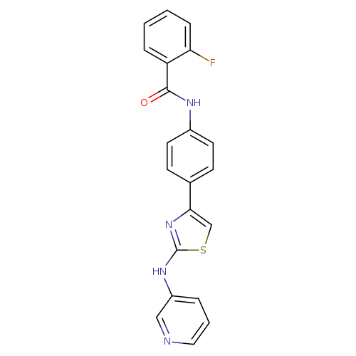 2-fluoro-N-(4-{2-[(pyridin-3-yl)amino]-1,3-thiazol-4-yl}phenyl)benzamide