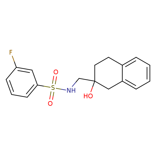 3-fluoro-N-[(2-hydroxy-1,2,3,4-tetrahydronaphthalen-2-yl)methyl]benzene-1-sulfonamide