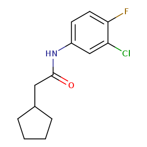 N-(3-chloro-4-fluorophenyl)-2-cyclopentylacetamide
