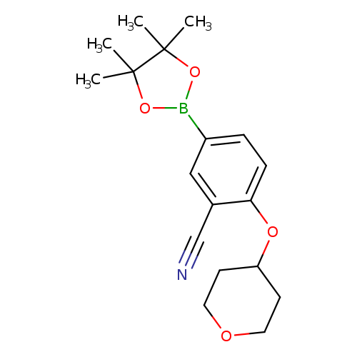 Benzonitrile, 2-[(tetrahydro-2H-pyran-4-yl)oxy]-5-(4,4,5,5-tetramethyl-1,3,2-dioxaborolan-2-yl)-