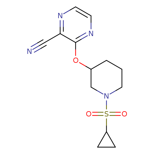 3-{[1-(cyclopropanesulfonyl)piperidin-3-yl]oxy}pyrazine-2-carbonitrile