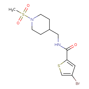 4-bromo-N-[(1-methanesulfonylpiperidin-4-yl)methyl]thiophene-2-carboxamide