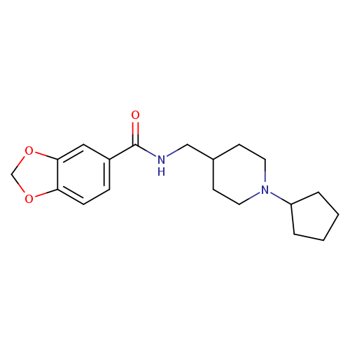 N-[(1-cyclopentylpiperidin-4-yl)methyl]-2H-1,3-benzodioxole-5-carboxamide