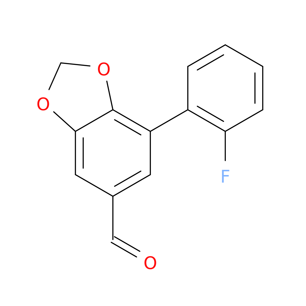 7-(2-fluorophenyl)-1,3-dioxaindane-5-carbaldehyde