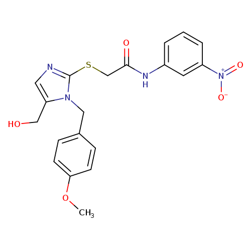 2-{[5-(hydroxymethyl)-1-[(4-methoxyphenyl)methyl]-1H-imidazol-2-yl]sulfanyl}-N-(3-nitrophenyl)acetamide