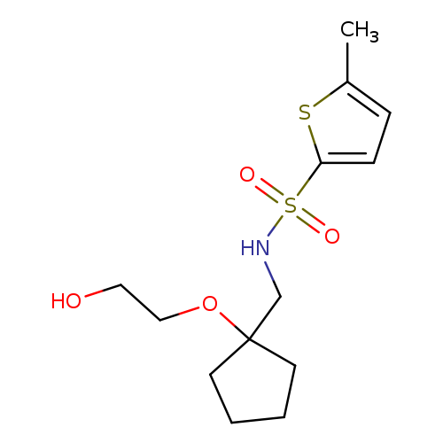 N-{[1-(2-hydroxyethoxy)cyclopentyl]methyl}-5-methylthiophene-2-sulfonamide