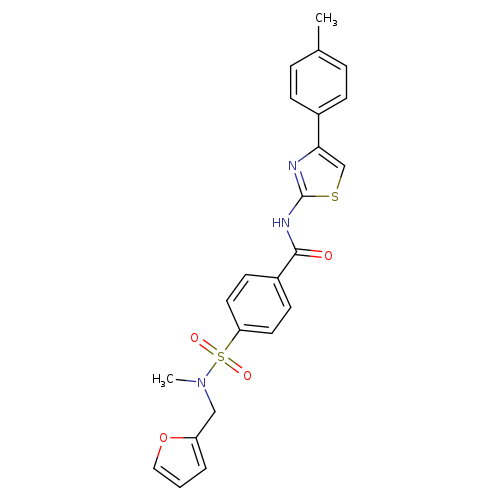 4-{[(furan-2-yl)methyl](methyl)sulfamoyl}-N-[4-(4-methylphenyl)-1,3-thiazol-2-yl]benzamide