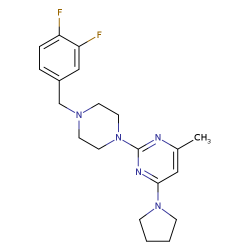 2-{4-[(3,4-difluorophenyl)methyl]piperazin-1-yl}-4-methyl-6-(pyrrolidin-1-yl)pyrimidine