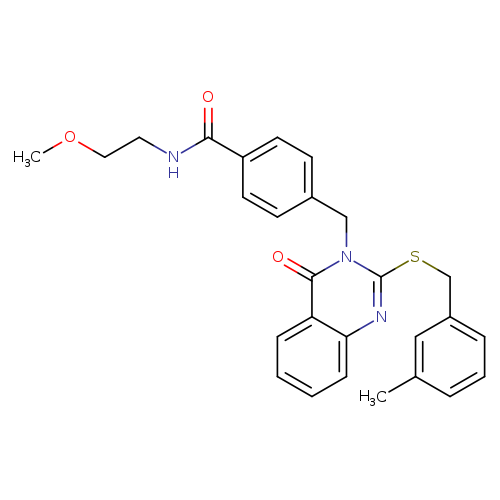 N-(2-methoxyethyl)-4-[(2-{[(3-methylphenyl)methyl]sulfanyl}-4-oxo-3,4-dihydroquinazolin-3-yl)methyl]benzamide