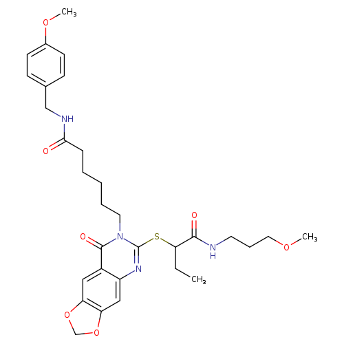 N-[(4-methoxyphenyl)methyl]-6-[6-({1-[(3-methoxypropyl)carbamoyl]propyl}sulfanyl)-8-oxo-2H,7H,8H-[1,3]dioxolo[4,5-g]quinazolin-7-yl]hexanamide