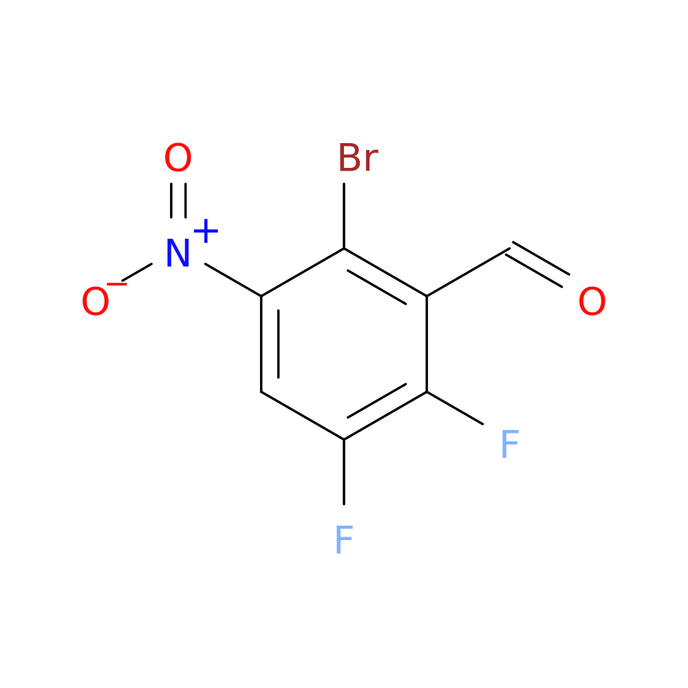 2-bromo-5,6-difluoro-3-nitrobenzaldehyde