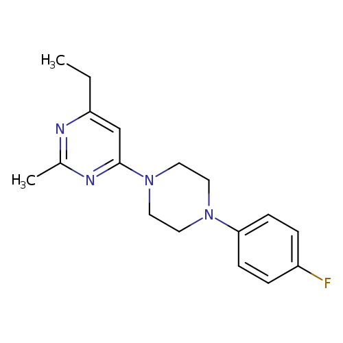 4-ethyl-6-[4-(4-fluorophenyl)piperazin-1-yl]-2-methylpyrimidine