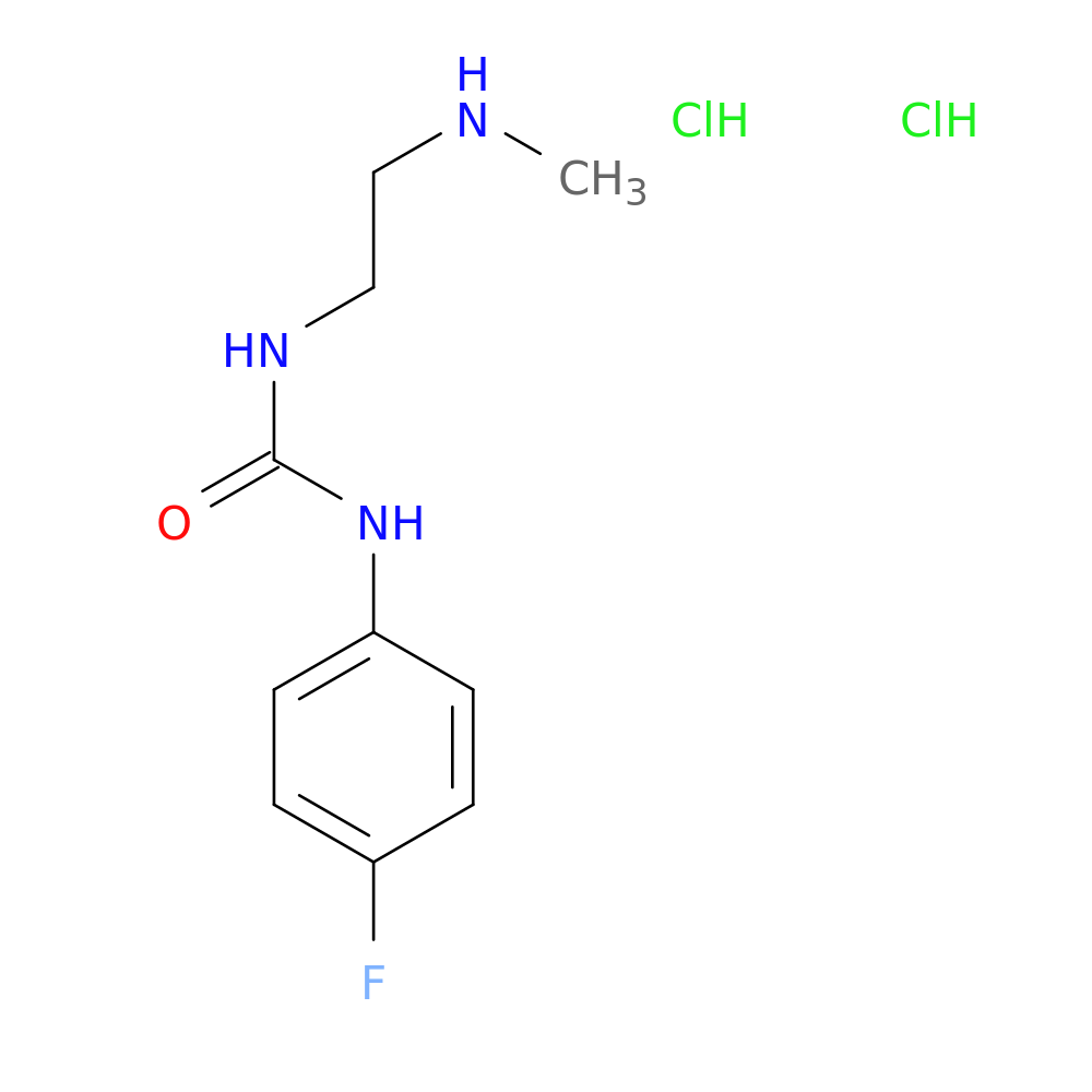 1-(4-fluorophenyl)-3-[2-(methylamino)ethyl]urea dihydrochloride