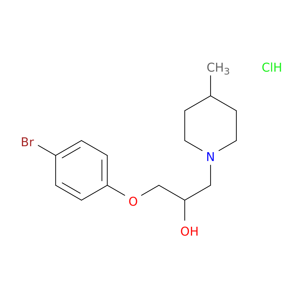 1-(4-bromophenoxy)-3-(4-methylpiperidin-1-yl)propan-2-ol hydrochloride