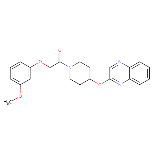 2-(3-methoxyphenoxy)-1-[4-(quinoxalin-2-yloxy)piperidin-1-yl]ethan-1-one