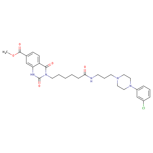 methyl 3-[5-({3-[4-(3-chlorophenyl)piperazin-1-yl]propyl}carbamoyl)pentyl]-2,4-dioxo-1,2,3,4-tetrahydroquinazoline-7-carboxylate