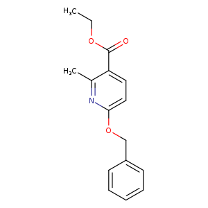 3-Pyridinecarboxylic acid, 2-methyl-6-(phenylmethoxy)-, ethyl ester