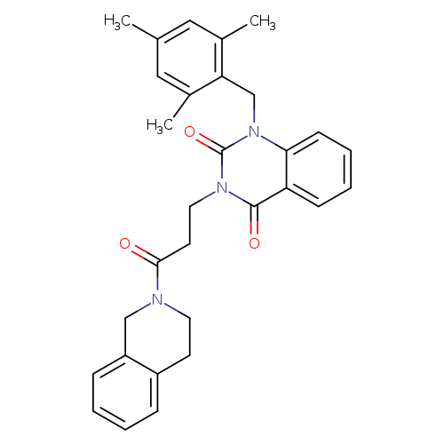 3-[3-oxo-3-(1,2,3,4-tetrahydroisoquinolin-2-yl)propyl]-1-[(2,4,6-trimethylphenyl)methyl]-1,2,3,4-tetrahydroquinazoline-2,4-dione