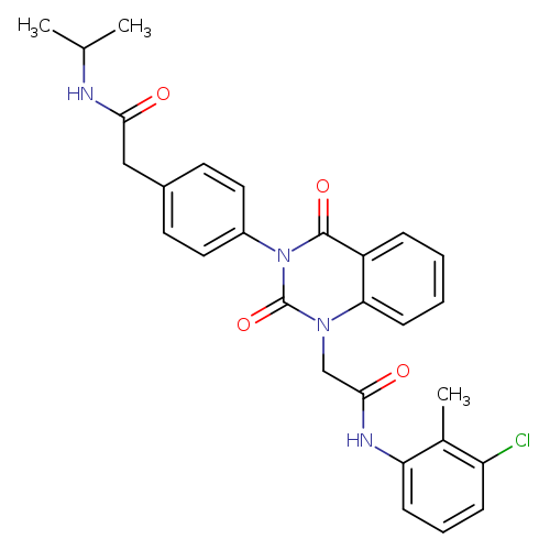 2-[4-(1-{[(3-chloro-2-methylphenyl)carbamoyl]methyl}-2,4-dioxo-1,2,3,4-tetrahydroquinazolin-3-yl)phenyl]-N-(propan-2-yl)acetamide