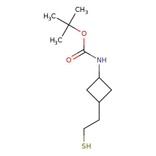 tert-butyl N-[3-(2-sulfanylethyl)cyclobutyl]carbamate, Mixture of diastereomers