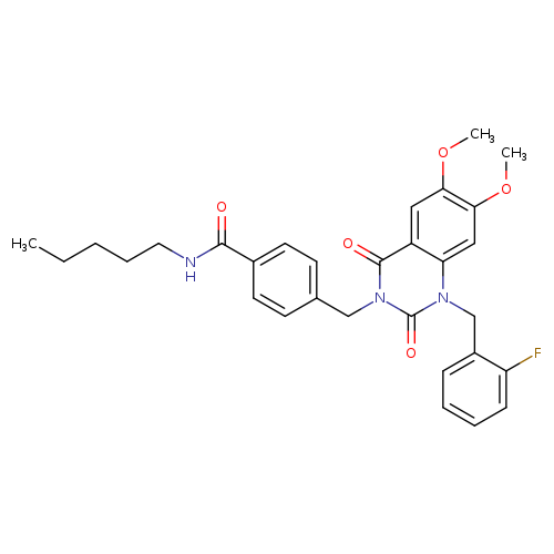 4-({1-[(2-fluorophenyl)methyl]-6,7-dimethoxy-2,4-dioxo-1,2,3,4-tetrahydroquinazolin-3-yl}methyl)-N-pentylbenzamide