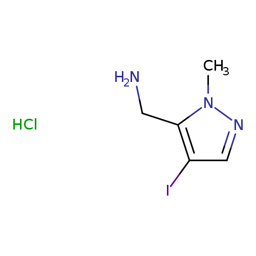 (4-iodo-1-methyl-1H-pyrazol-5-yl)methanamine hydrochloride