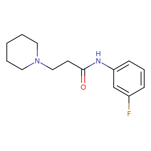 N-(3-fluorophenyl)-3-(1-piperidinyl)propanamide