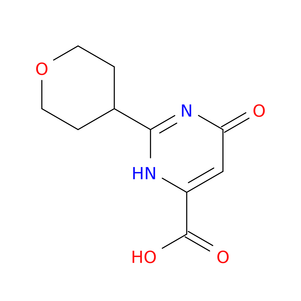 2-(oxan-4-yl)-6-oxo-3,6-dihydropyrimidine-4-carboxylic acid