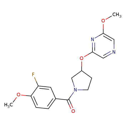 2-{[1-(3-fluoro-4-methoxybenzoyl)pyrrolidin-3-yl]oxy}-6-methoxypyrazine