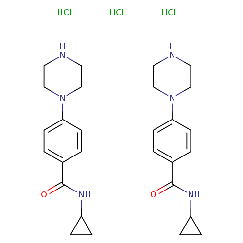 bis(N-cyclopropyl-4-(piperazin-1-yl)benzamide) trihydrochloride