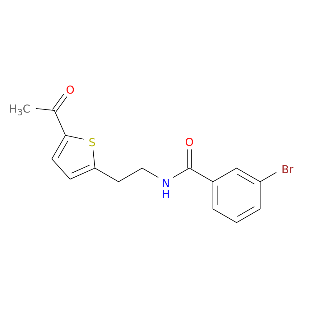 N-[2-(5-acetylthiophen-2-yl)ethyl]-3-bromobenzamide