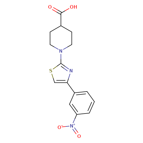 1-[4-(3-Nitrophenyl)-1,3-thiazol-2-yl]piperidine-4-carboxylic acid