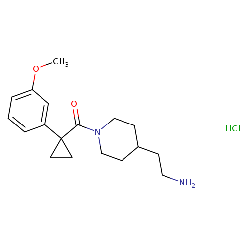 2-{1-[1-(3-methoxyphenyl)cyclopropanecarbonyl]piperidin-4-yl}ethan-1-amine hydrochloride