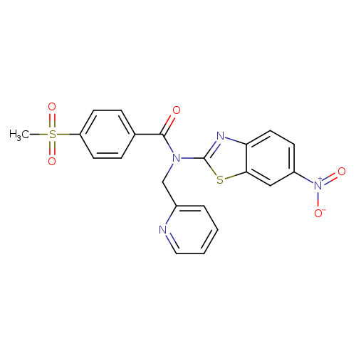 4-methanesulfonyl-N-(6-nitro-1,3-benzothiazol-2-yl)-N-[(pyridin-2-yl)methyl]benzamide