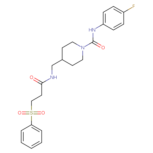 4-{[3-(benzenesulfonyl)propanamido]methyl}-N-(4-fluorophenyl)piperidine-1-carboxamide