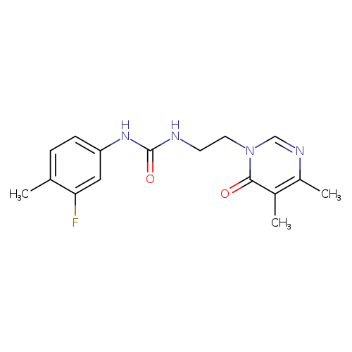 3-[2-(4,5-dimethyl-6-oxo-1,6-dihydropyrimidin-1-yl)ethyl]-1-(3-fluoro-4-methylphenyl)urea