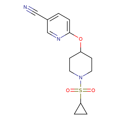 6-{[1-(cyclopropanesulfonyl)piperidin-4-yl]oxy}pyridine-3-carbonitrile