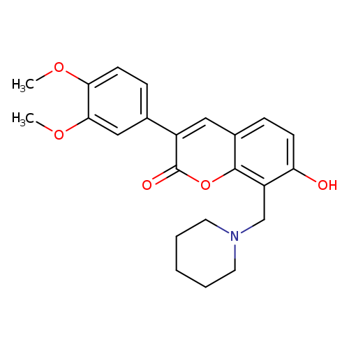 3-(3,4-dimethoxyphenyl)-7-hydroxy-8-[(piperidin-1-yl)methyl]-2H-chromen-2-one