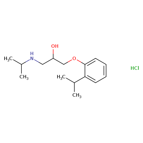 1-[(propan-2-yl)amino]-3-[2-(propan-2-yl)phenoxy]propan-2-ol hydrochloride