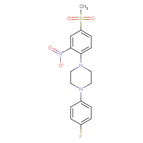 1-(4-fluorophenyl)-4-(4-methanesulfonyl-2-nitrophenyl)piperazine