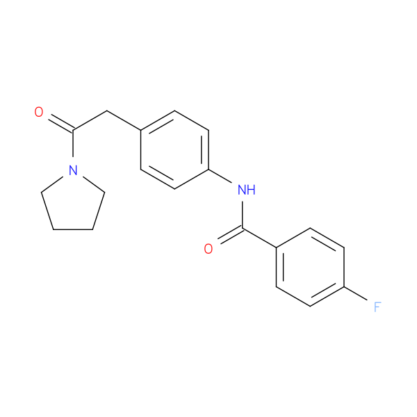 4-fluoro-N-{4-[2-oxo-2-(pyrrolidin-1-yl)ethyl]phenyl}benzamide