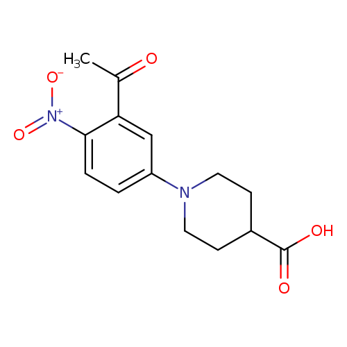 1-(3-acetyl-4-nitrophenyl)piperidine-4-carboxylic acid