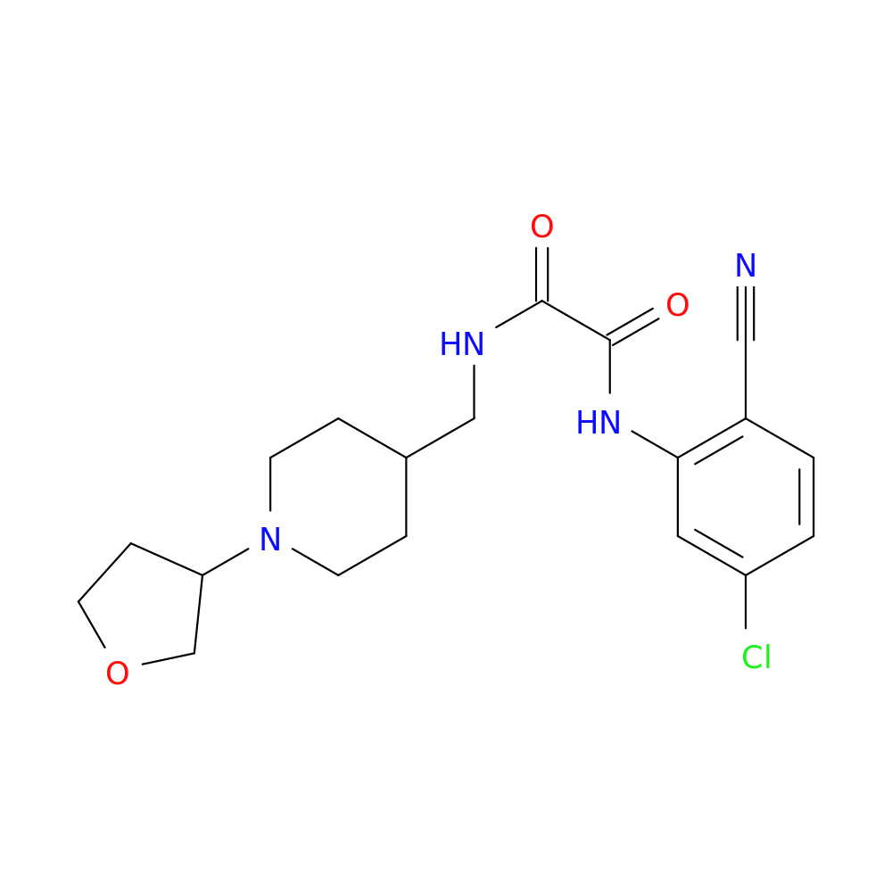 N-(5-chloro-2-cyanophenyl)-N'-{[1-(oxolan-3-yl)piperidin-4-yl]methyl}ethanediamide