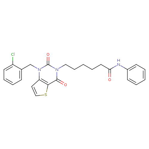 6-{1-[(2-chlorophenyl)methyl]-2,4-dioxo-1H,2H,3H,4H-thieno[3,2-d]pyrimidin-3-yl}-N-phenylhexanamide