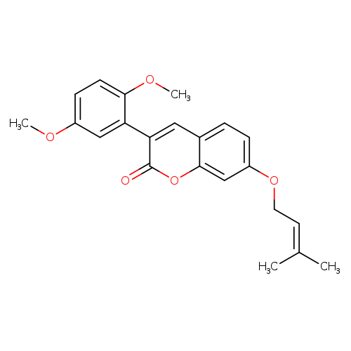 3-(2,5-dimethoxyphenyl)-7-[(3-methylbut-2-en-1-yl)oxy]-2H-chromen-2-one