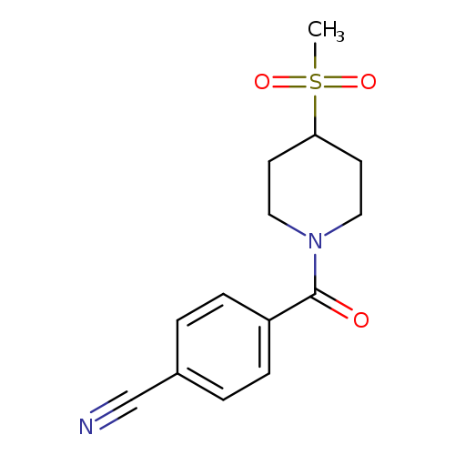 4-(4-methanesulfonylpiperidine-1-carbonyl)benzonitrile