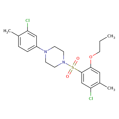 1-(5-chloro-4-methyl-2-propoxybenzenesulfonyl)-4-(3-chloro-4-methylphenyl)piperazine